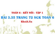 Bài 3.35 trang 72 SGK Toán 6 tập 1 Kết nối tri thức